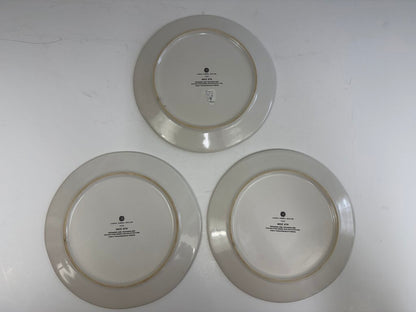 Set of 3 Linda Zindel Design West Elm Gourd/Vine/Bug Plates 8.75” /rb