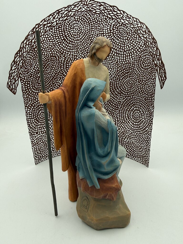 Willow Tree 2010 Susan Lordi Holy Family Figurine w/Metal Shelter /rw