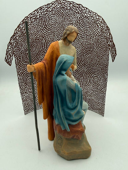 Willow Tree 2010 Susan Lordi Holy Family Figurine w/Metal Shelter /rw