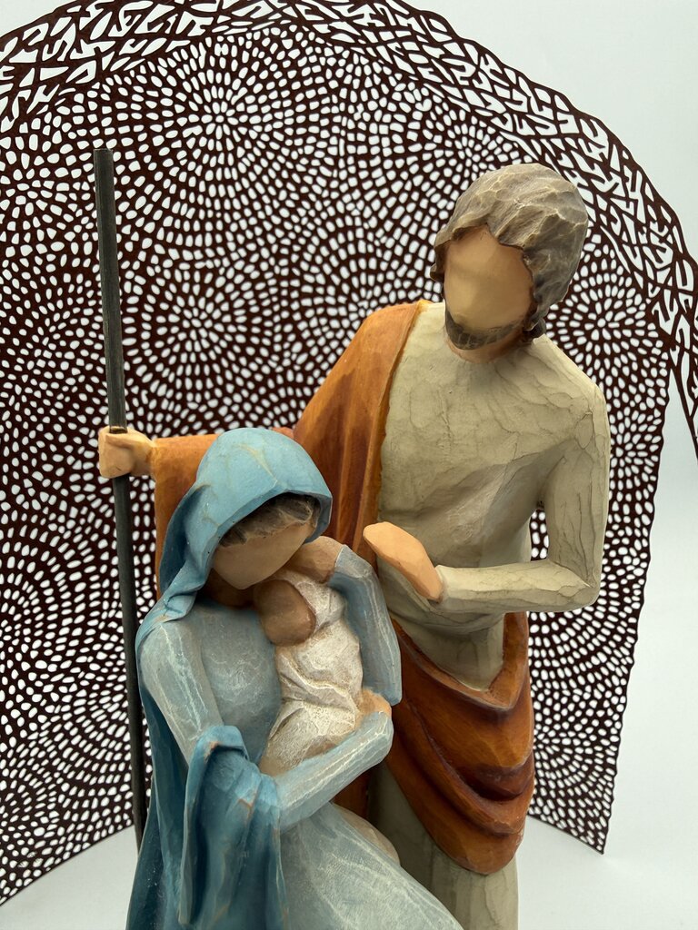 Willow Tree 2010 Susan Lordi Holy Family Figurine w/Metal Shelter /rw