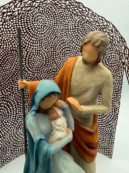 Willow Tree 2010 Susan Lordi Holy Family Figurine w/Metal Shelter /rw