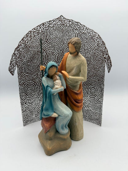 Willow Tree 2010 Susan Lordi Holy Family Figurine w/Metal Shelter /rw