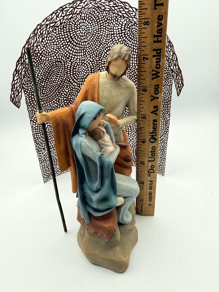 Willow Tree 2010 Susan Lordi Holy Family Figurine w/Metal Shelter /rw