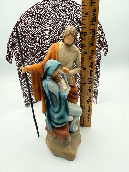 Willow Tree 2010 Susan Lordi Holy Family Figurine w/Metal Shelter /rw