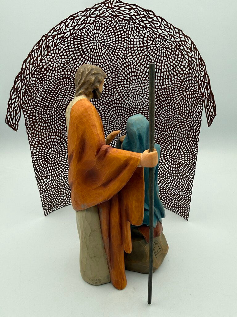 Willow Tree 2010 Susan Lordi Holy Family Figurine w/Metal Shelter /rw