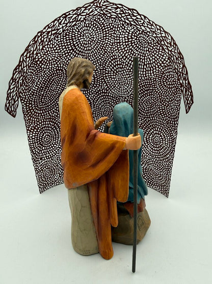 Willow Tree 2010 Susan Lordi Holy Family Figurine w/Metal Shelter /rw