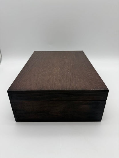 KingArt Wooden Artist Storage Box 2-Tier Espresso Finish /rw
