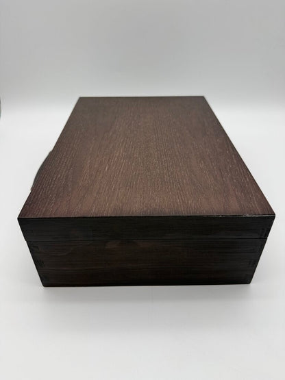 KingArt Wooden Artist Storage Box 2-Tier Espresso Finish /rw