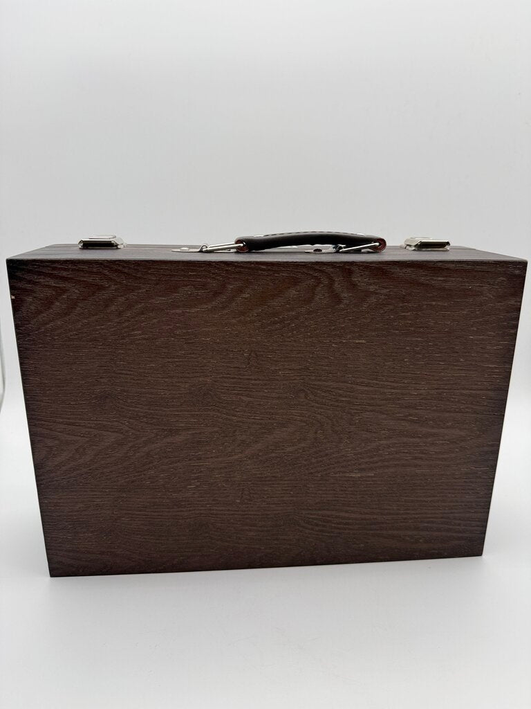 KingArt Wooden Artist Storage Box 2-Tier Espresso Finish /rw
