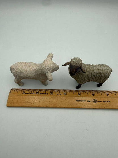 Willow Tree Nativity Figurines Shepardess,Donkey, Goat 2 Sheep /rw