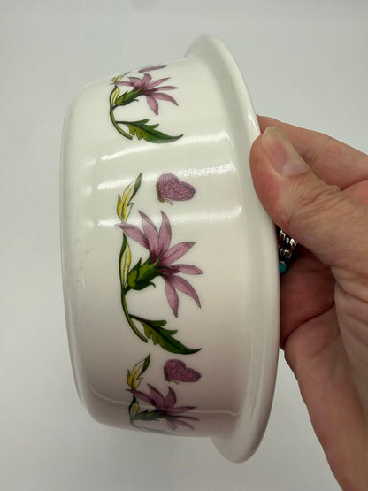 Portmeirion Botanic Garden Fire & Ice Clematis Flower Serving Bowl 10” diam /rb