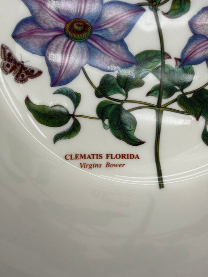 Portmeirion Botanic Garden Fire & Ice Clematis Flower Serving Bowl 10” diam /rb