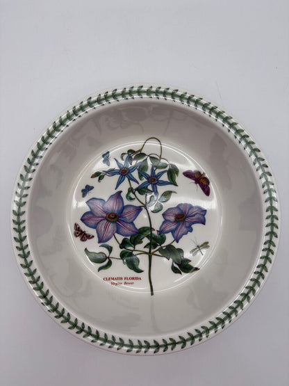 Portmeirion Botanic Garden Fire & Ice Clematis Flower Serving Bowl 10” diam /rb