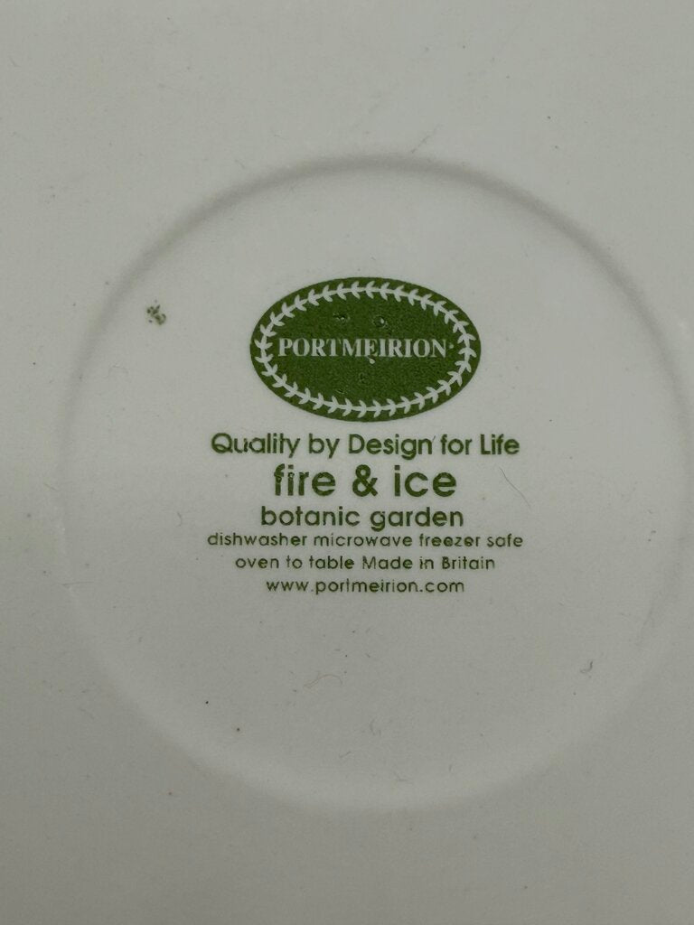 Portmeirion Botanic Garden Fire & Ice Clematis Flower Serving Bowl 10” diam /rb