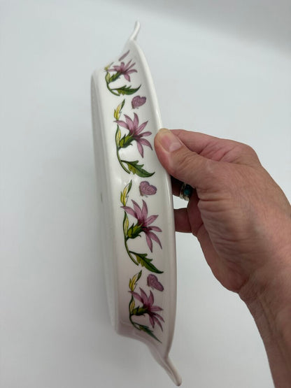 Portmeirion Botanic Garden Fire & Ice African Lily Double Handle Oval Serving Dish /rb