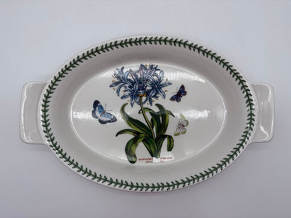Portmeirion Botanic Garden Fire & Ice African Lily Double Handle Oval Serving Dish /rb
