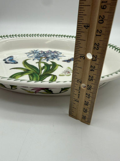 Portmeirion Botanic Garden Fire & Ice African Lily Double Handle Oval Serving Dish /rb