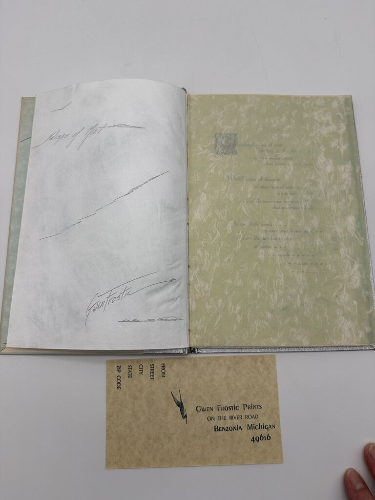 Wisps of Mist by Gwen Frostic 1969 Hardcover Poetry Book /ro