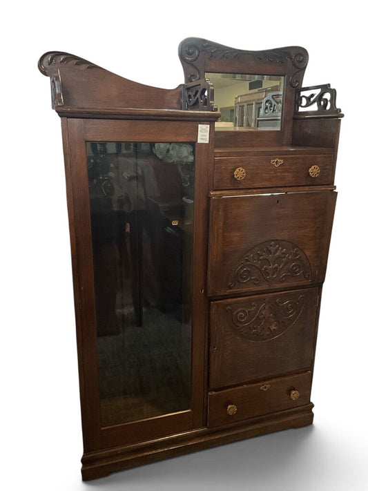 Victorian Styled Display & Secretary Cabinet