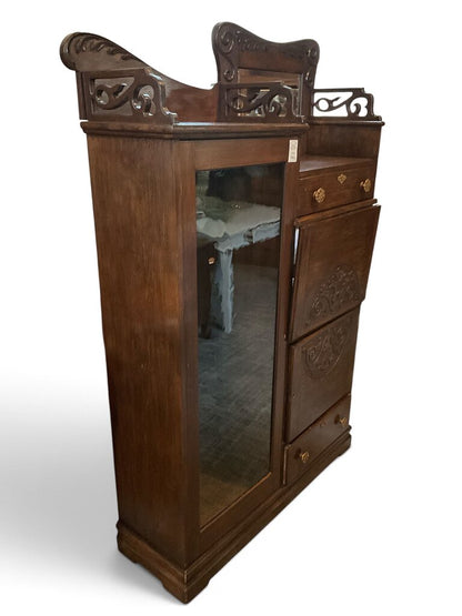 Victorian Styled Display & Secretary Cabinet
