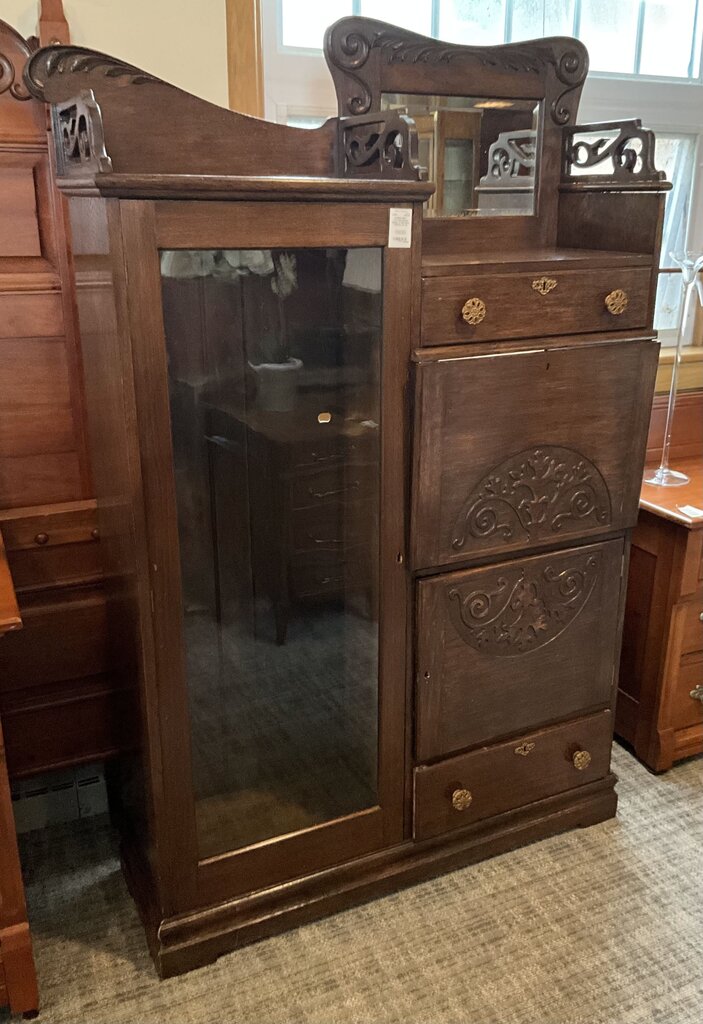 Victorian Styled Display & Secretary Cabinet