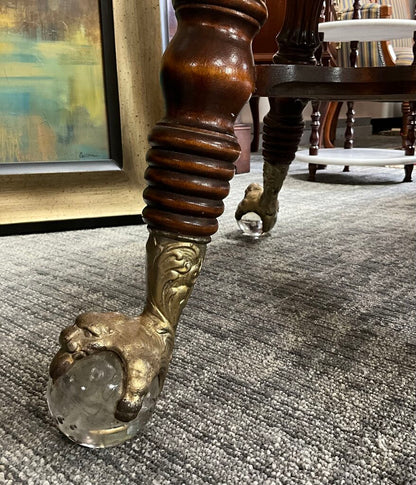 Antique Claw Foot Parlor Table