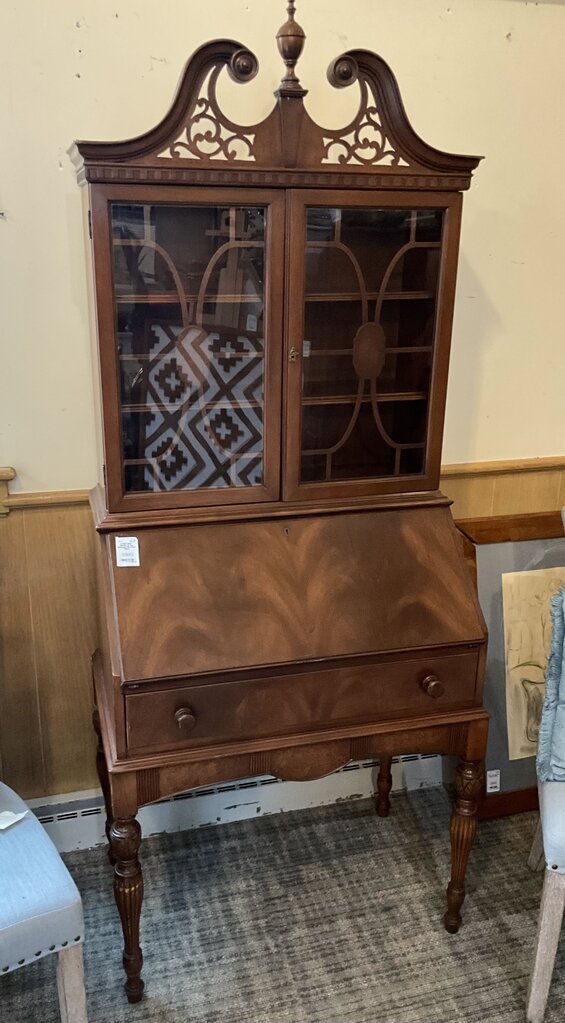 Berkley & Gay Mahogany Secretary Hutch