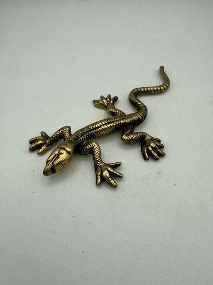 Keeler Brass Co. Solid Brass Salamander Paperweight Keepsake /roh
