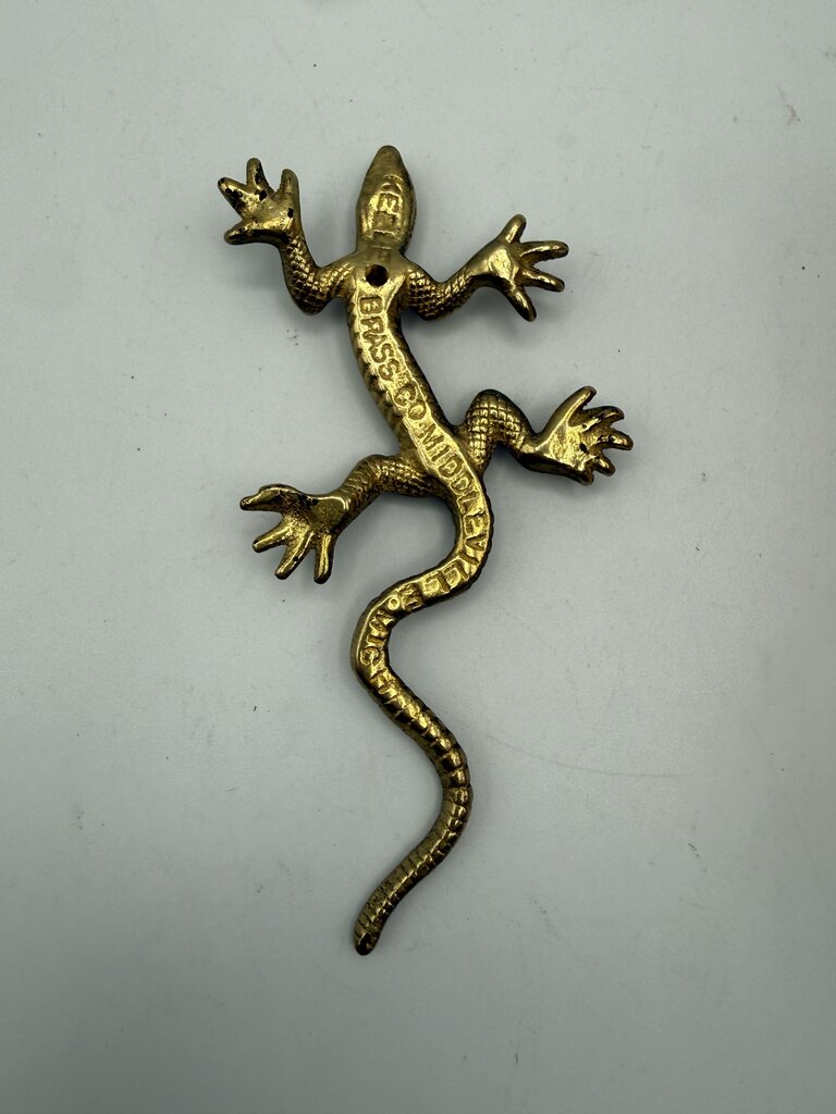 Keeler Brass Co. Solid Brass Salamander Paperweight Keepsake /roh