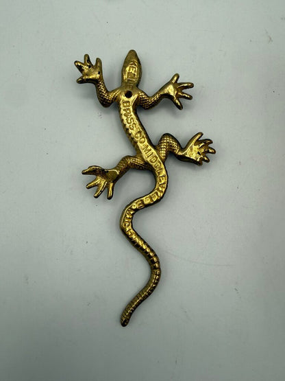 Keeler Brass Co. Solid Brass Salamander Paperweight Keepsake /roh