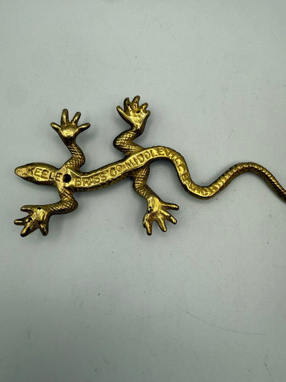 Keeler Brass Co. Solid Brass Salamander Paperweight Keepsake /roh