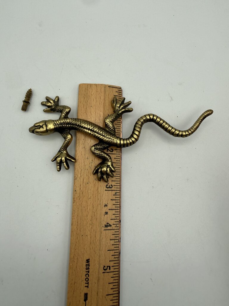 Keeler Brass Co. Solid Brass Salamander Paperweight Keepsake /roh