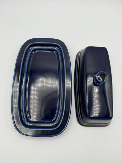 Fiesta Cobalt Blue Butter Dish w/Lid /rb