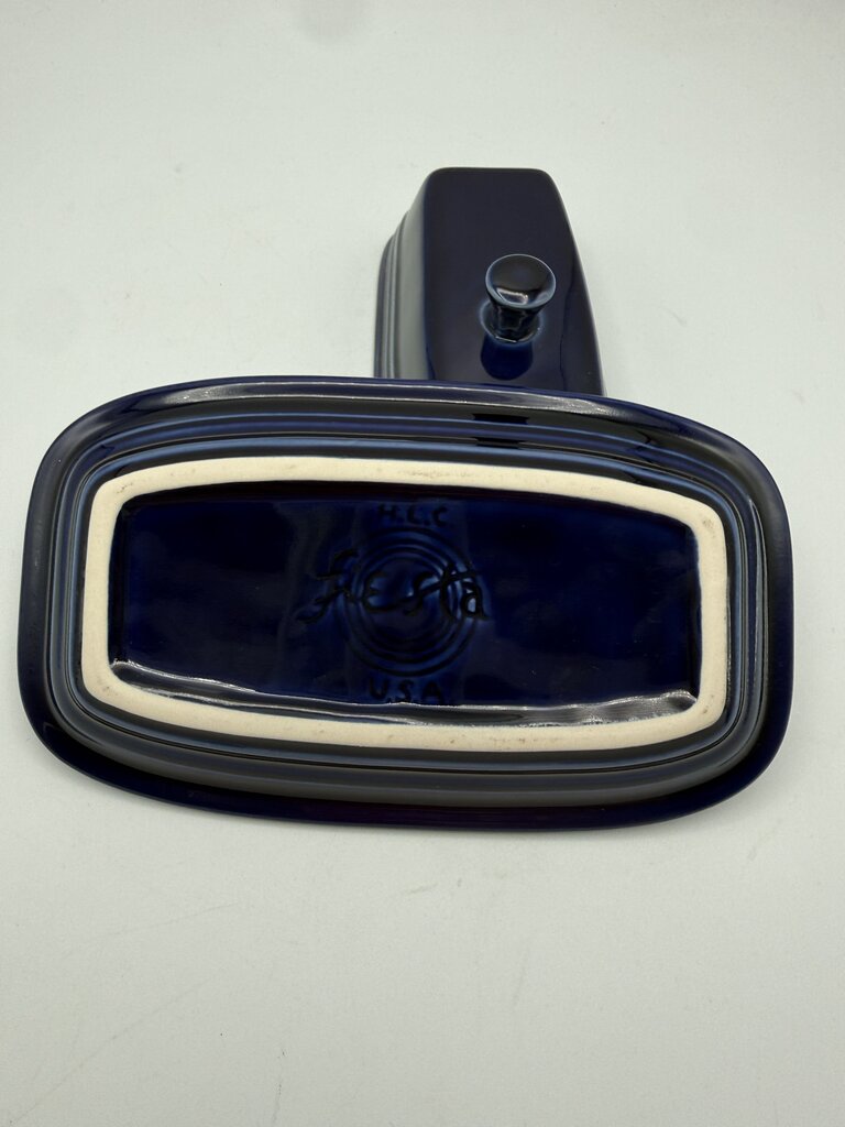 Fiesta Cobalt Blue Butter Dish w/Lid /rb