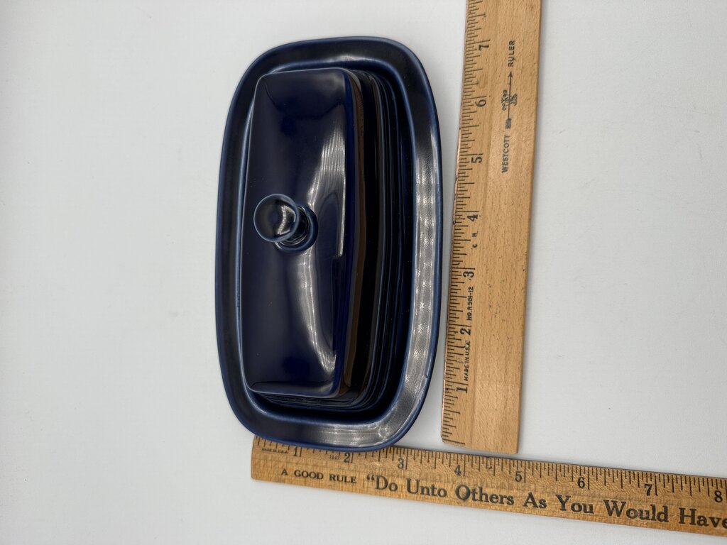 Fiesta Cobalt Blue Butter Dish w/Lid /rb