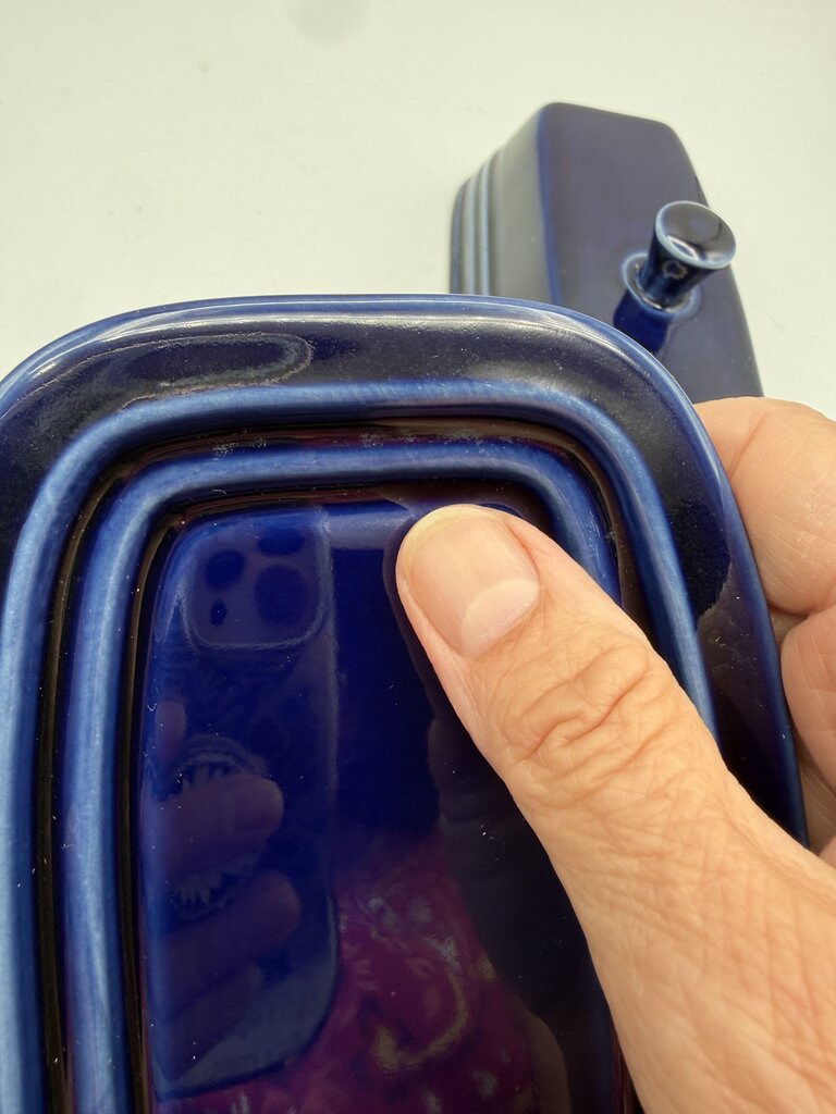 Fiesta Cobalt Blue Butter Dish w/Lid /rb