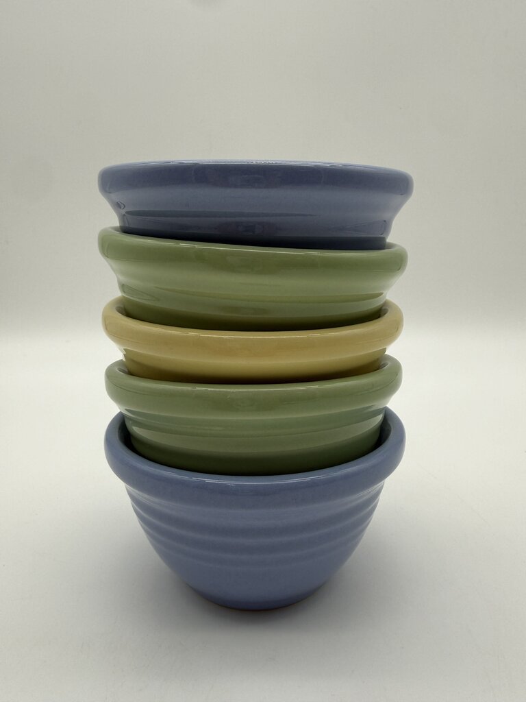 Set of 5 Henn Pottery Solid Color Bowls 4.5” Diameter /roh