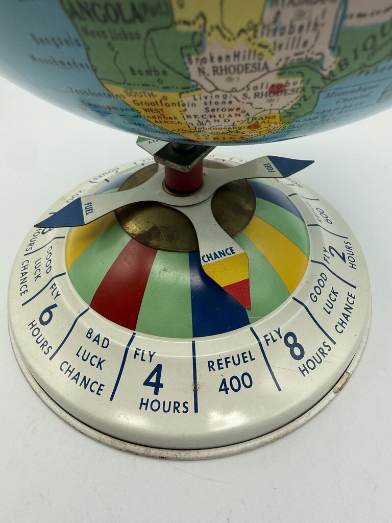 Vtg. Replogle Globes Inc 8” Magnetic Air Race Globe w/3 Planes /ro