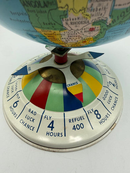 Vtg. Replogle Globes Inc 8” Magnetic Air Race Globe w/3 Planes /ro