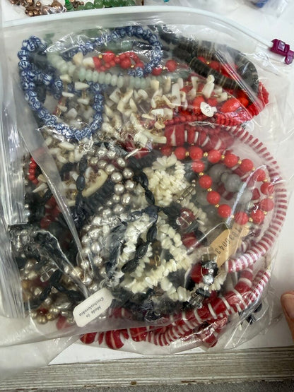 Large Lot of Beads/Necklaces for Crafting & Jewelry Making 10 lbs. /ro