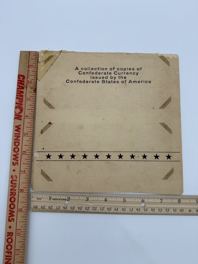 Album For Reproduction of Confederate Currency /ro