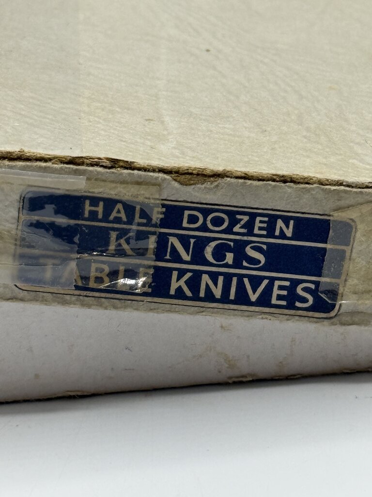 VTG set of 12 Kings Pattern Table Knives Sheffield England /rw