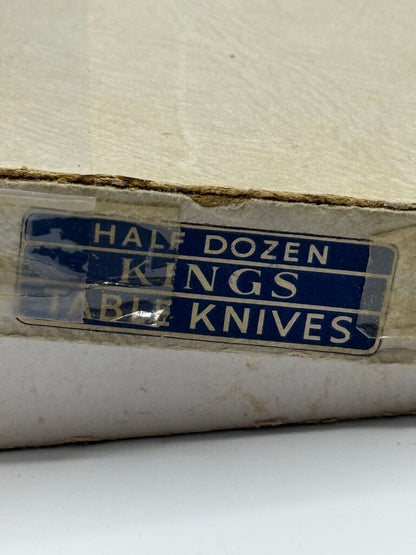 VTG set of 12 Kings Pattern Table Knives Sheffield England /rw