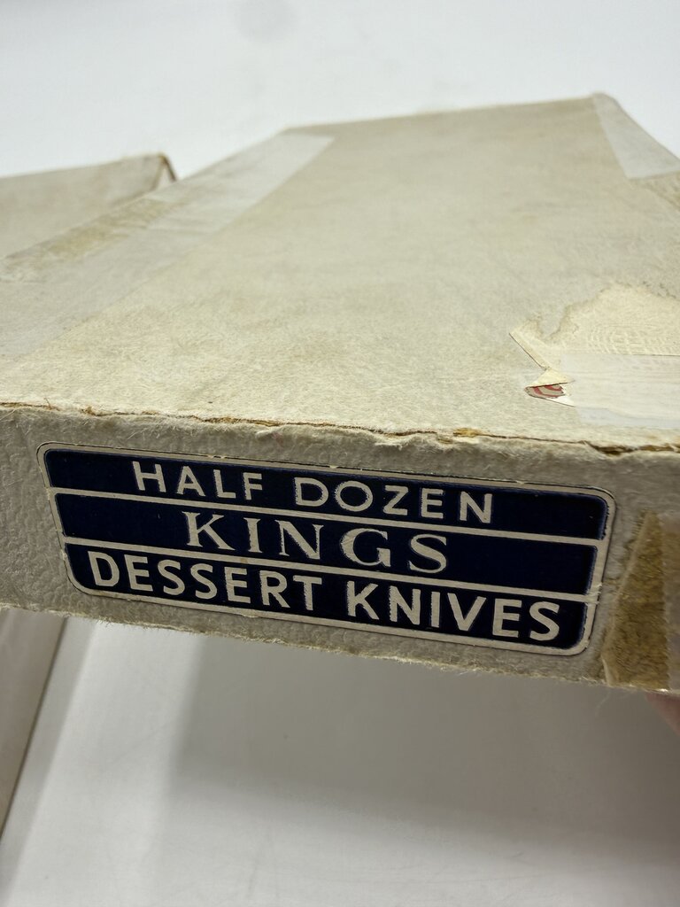 VTG set of 12 Kings Pattern Dessert Knives Sheffield England /rw