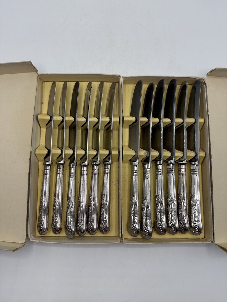 VTG set of 12 Kings Pattern Dessert Knives Sheffield England /rw