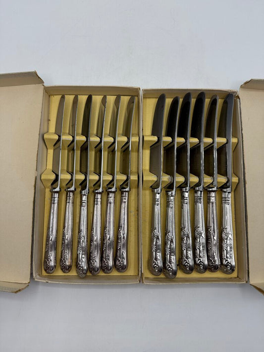 VTG set of 12 Kings Pattern Dessert Knives Sheffield England /rw