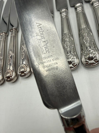 VTG set of 12 Kings Pattern Dessert Knives Sheffield England /rw