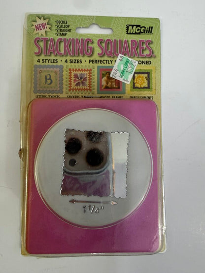 McGill Creativity Square Paper Punch Lot of 3 Squares & Tags /ro