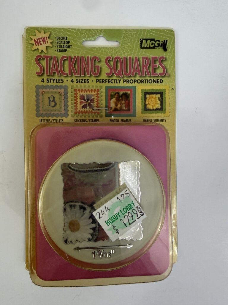 McGill Creativity Square Paper Punch Lot of 3 Squares & Tags /ro