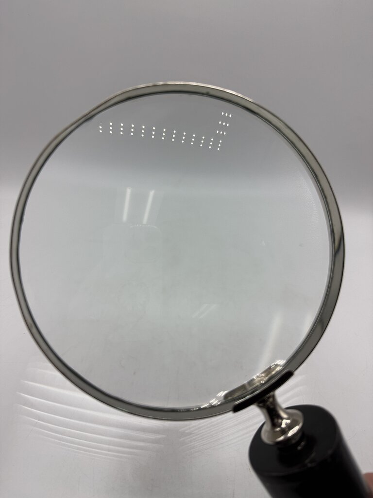 VTG 6” Diameter Magnifying Glass Horn Shape Handle /ro